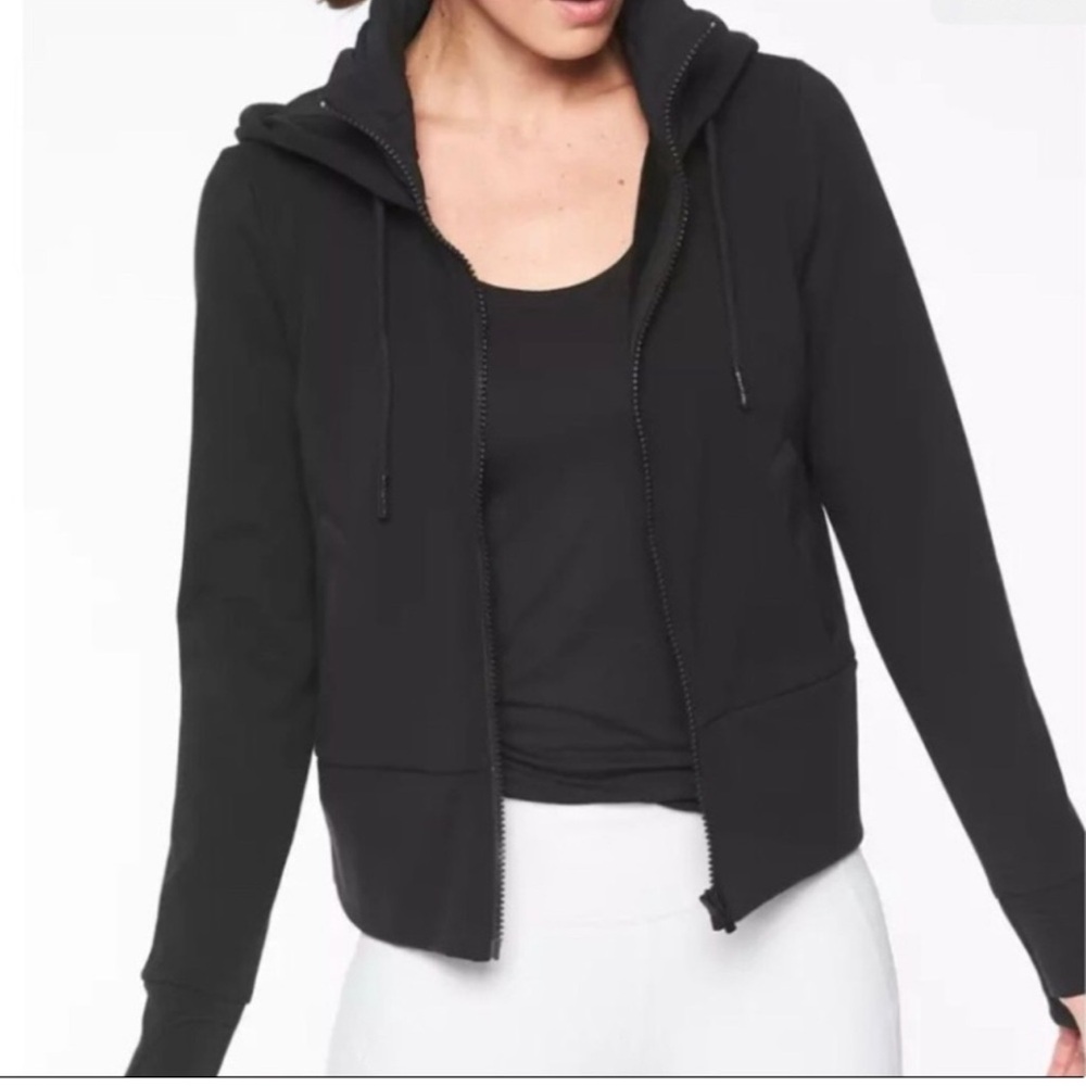 Athleta Victory Primaloft Black Soft Fleece Hoodie‎ Jacket Size Large